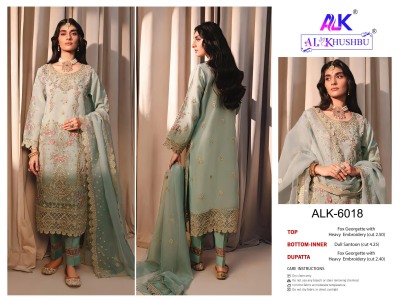 Afifa vol 3 by AL Khusbu Georgette with Heavy Embroidered Pakistani suit collection pakistani suit catalogs