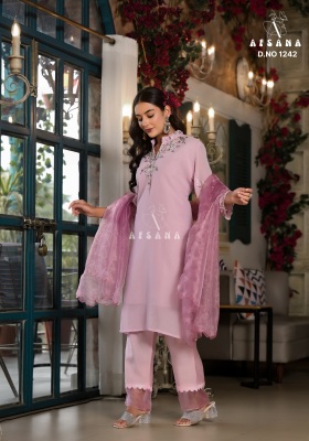 Afrsana present D N 1242  Designer Embroidered Tunic with pant and dupatta catalogue at affordable rate readymade suit catalogs