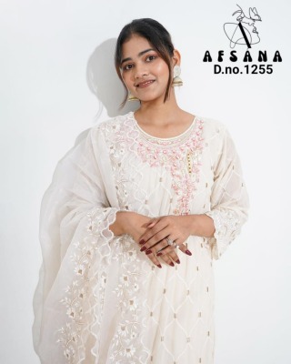 Afsana 1255 by luxury pret collection fancy tunic pant and cigarette Pakistani suit catalogue at wholesale price  pakistani suit catalogs