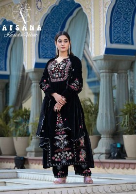 Afsana Kasida Velvet readymade Pakistani suits catalogue wholesaler  Afsana Suits Catalogue 