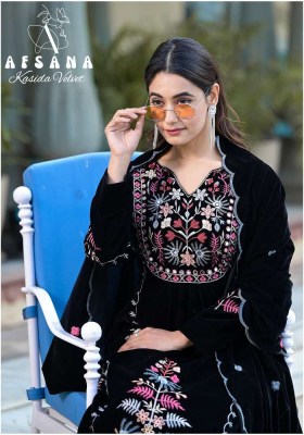 Afsana Kasida Velvet readymade Pakistani suits catalogue wholesaler  kurtis catalogs