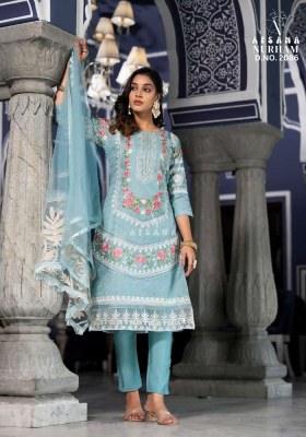 Afsana Nurham Nx  Design No 2086 Readymade Organja Pakistani Suits Wholesale  readymade suit catalogs