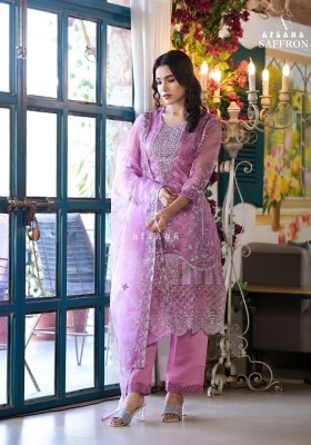 Afsana Saffron Readymade Organja Pakistani suits catalogue online  readymade suit catalogs