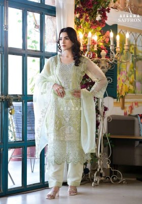 Afsana Saffron Readymade Organja Pakistani suits catalogue online  readymade suit catalogs