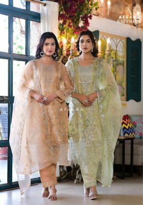 Afsana Saffron Readymade Organja Pakistani suits catalogue online  readymade suit catalogs