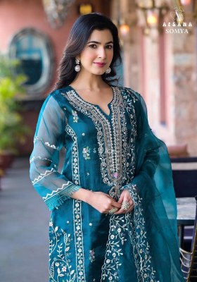 Afsana Somya Embroidered Readymade Organza Pakistani Suits catalogue wholesale price  readymade suit catalogs