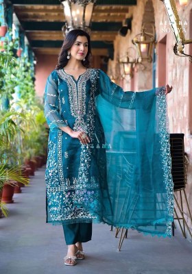 Afsana Somya Embroidered Readymade Organza Pakistani Suits catalogue wholesale price  readymade suit catalogs