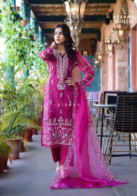 Afsana Somya Embroidered Readymade Organza Pakistani Suits catalogue wholesale price  readymade suit catalogs