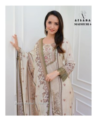 Afsana by Madhuri 6 pure maslin designer printed readymade suit catalogue at affordable rate Afsana Suits Catalogue 