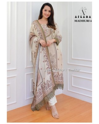 Afsana by Madhuri 6 pure maslin designer printed readymade suit catalogue at affordable rate readymade suit catalogs