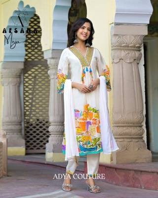 Afsana by Mirja roy reyon digital printed readymade suit catalogue at low rate readymade suit catalogs