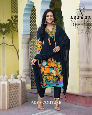 Afsana by Mirja roy reyon digital printed readymade suit catalogue at low rate readymade suit catalogs