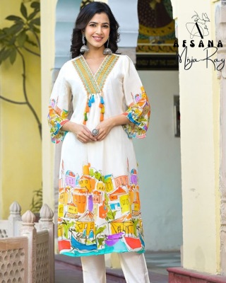 Afsana by Mirja roy reyon digital printed readymade suit catalogue at low rate readymade suit catalogs