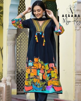 Afsana by Mirja roy reyon digital printed readymade suit catalogue at low rate readymade suit catalogs