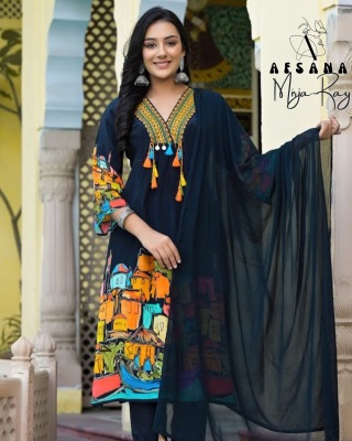 Afsana by Mirja roy reyon digital printed readymade suit catalogue at low rate readymade suit catalogs