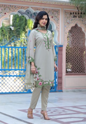 Afsana present Afsana 121 designer embroidered tunic with pant and dupatta catalogue at wholesale price readymade suit catalogs