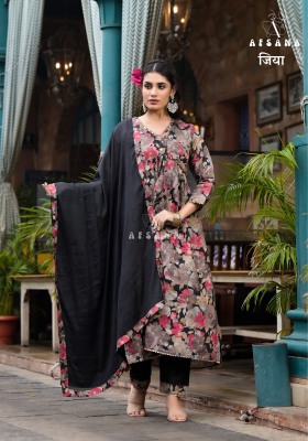 Afsana present jiya alia launch pure muslin with digital printed readymade top bottom and dupatta pair catalogue at amaviexpo readymade suit catalogs