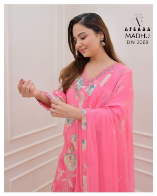 Afsana present madhuri 3 heavy muslin with digital print  readymade afaghani suit catalogue readymade suit catalogs