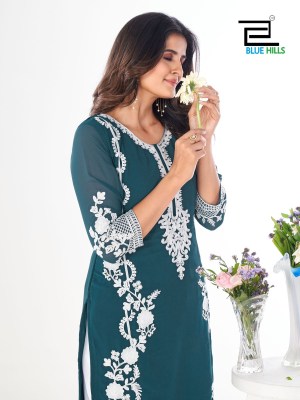 Ahana by Blue hills Heavy work Kurti with pant catalogue at affordable rate Blue hills Kurti 