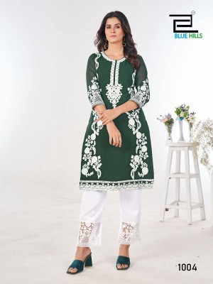 Ahana by Blue hills Heavy work Kurti with pant catalogue at affordable rate kurtis catalogs