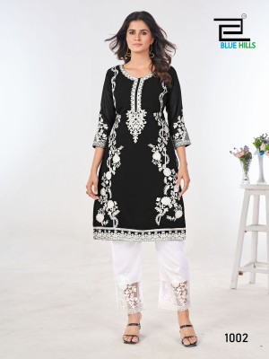 Ahana by Blue hills Heavy work Kurti with pant catalogue at affordable rate kurtis catalogs