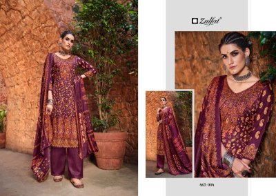 Aisha by Zulfat pure wool pashmina digital printed fancy Pakistani suit collection at affordable rate pakistani suit catalogs