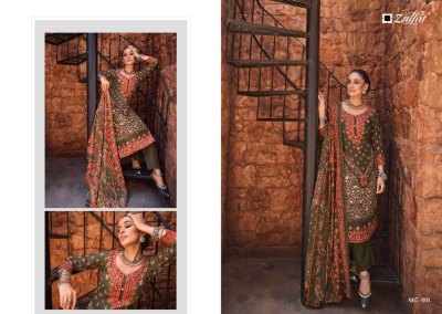 Aisha by Zulfat pure wool pashmina digital printed fancy Pakistani suit collection at affordable rate pakistani suit catalogs