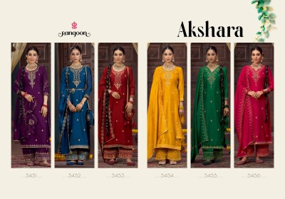 Akshara by Rangoon silk fancy hand work kurti pant and dupatta catalogue at affordable rate readymade suit catalogs