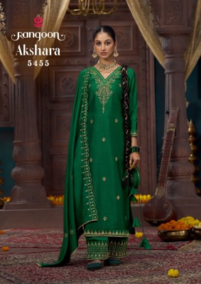 Akshara by Rangoon silk fancy hand work kurti pant and dupatta catalogue at affordable rate readymade suit catalogs