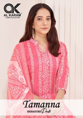 Al Karam by Tamanna pure soft cotton printed unstitched salwar kameez catalogue at wholesale price Al Karam Lawn Collection 