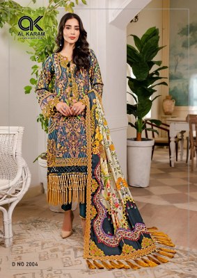 Al karam present Florance vol 2  pure cambric karachi suit catalogue at low rate Karachi suits catalogs