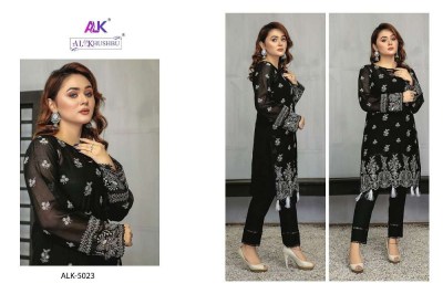 Al khusbhu new salina design no 5023.5024.5025 black and white embordered work Pakistani suits catalogue wholesale  pakistani suit catalogs