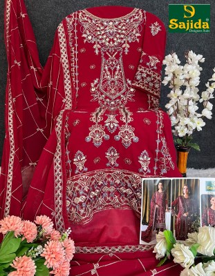 Alaya vol 1 by Sajida Georgette embroidered Pakistani Suit collection with amavi expo pakistani suit catalogs