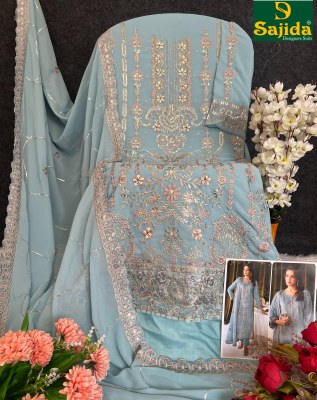 Alaya vol 1 by Sajida Georgette embroidered Pakistani Suit collection with amavi expo pakistani suit catalogs