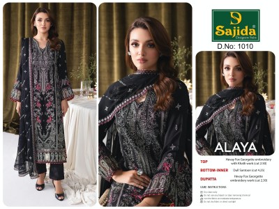 Alaya vol 1 by Sajida Georgette embroidered Pakistani Suit collection with amavi expo pakistani suit catalogs