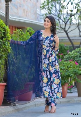 Alfaaz vol 7 by Elegance digital cotton floral printed fancy readymade suit catalogue at low rate readymade suit catalogs