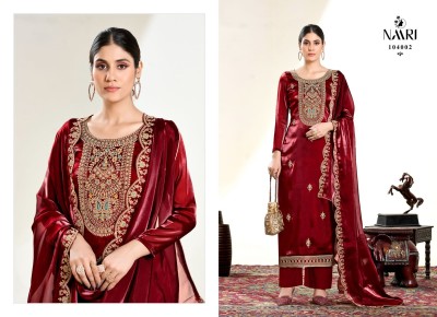 Alina by naari pure silk designer unstitched pakistani suit catalogue at affordable rate pakistani suit catalogs