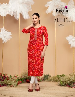 Alisha vol 3 by Radhika Life style Liva Approved reyon printed  kurti set with budget rate kurtis catalogs