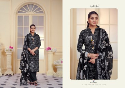 All black by Azara pure jam cotton dress material catalogue  dress material catalogs