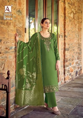 Alok suit by Iktara premium designer embroidered unstitched salwar kameez catalogue at wholesale price  salwar kameez catalogs