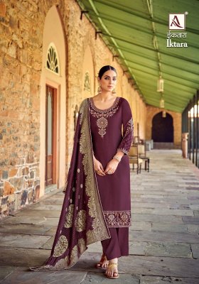 Alok suit by Iktara premium designer embroidered unstitched salwar kameez catalogue at wholesale price  salwar kameez catalogs