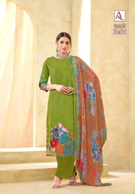 Alok suit by Ketki premium zam designer print with khatli work unstitched dress material catalogue at low rate salwar kameez catalogs