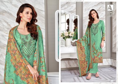 Alok suit by Ladli 12 Pure zam cotton digital print embroidered unstitched salwar kameez catalogue salwar kameez catalogs