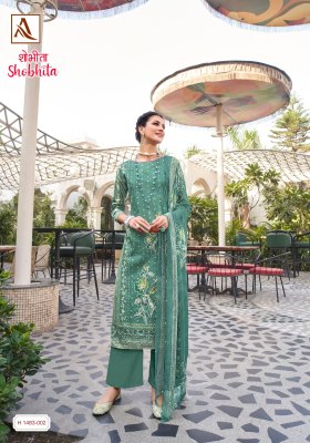 Alok suit by Shobhita premium zam print elegant unstitched dress material catalogue at low rate salwar kameez catalogs