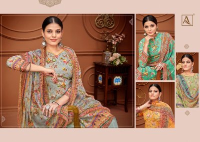 Alok suit by Summer Shine pure cotton self chiken embroidered unstitched dress material catalogue at low rate salwar kameez catalogs