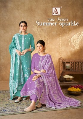 Alok suit by Summer sparkle premium quality designer unstitched suit catalogue Alok Suit