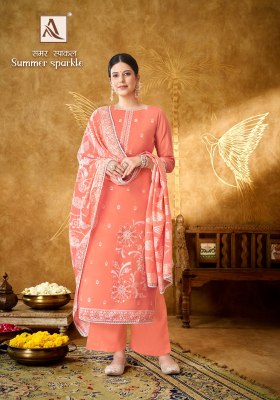 Alok suit by Summer sparkle premium quality designer unstitched suit catalogue salwar kameez catalogs