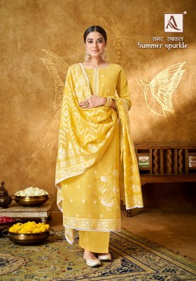 Alok suit by Summer sparkle premium quality designer unstitched suit catalogue salwar kameez catalogs