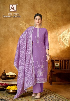 Alok suit by Summer sparkle premium quality designer unstitched suit catalogue salwar kameez catalogs