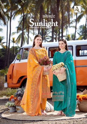 Alok suit by Sunlight premium designer print with hand work unstitched dress material catalogue at low rate Alok Suit